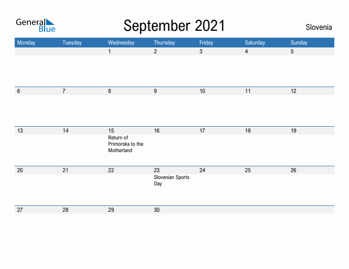 Fillable September 2021 Calendar