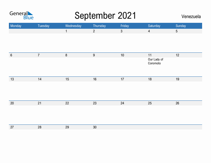 Fillable September 2021 Calendar