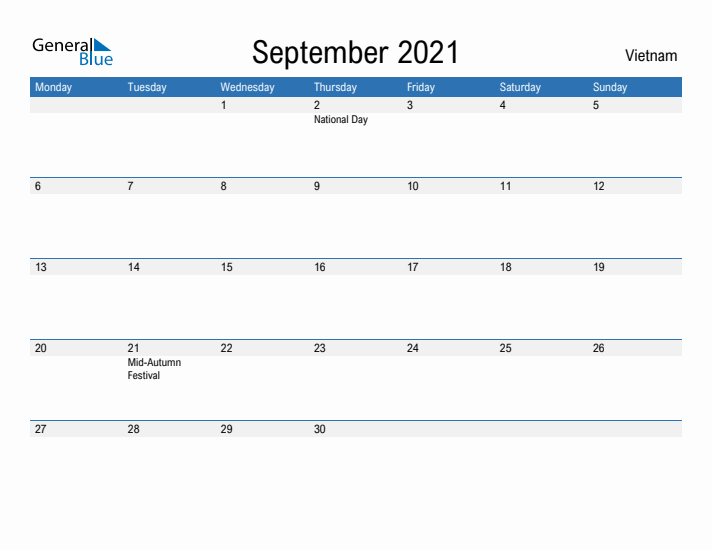 Fillable September 2021 Calendar