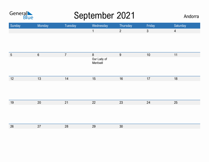 Fillable September 2021 Calendar