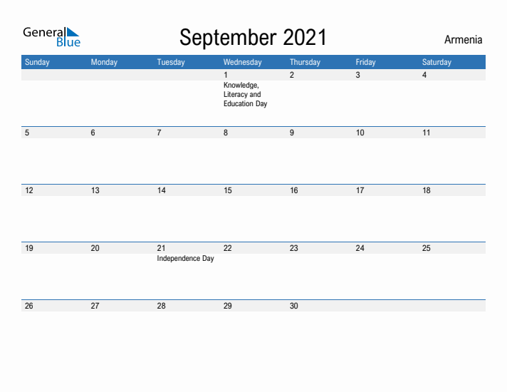 Fillable September 2021 Calendar