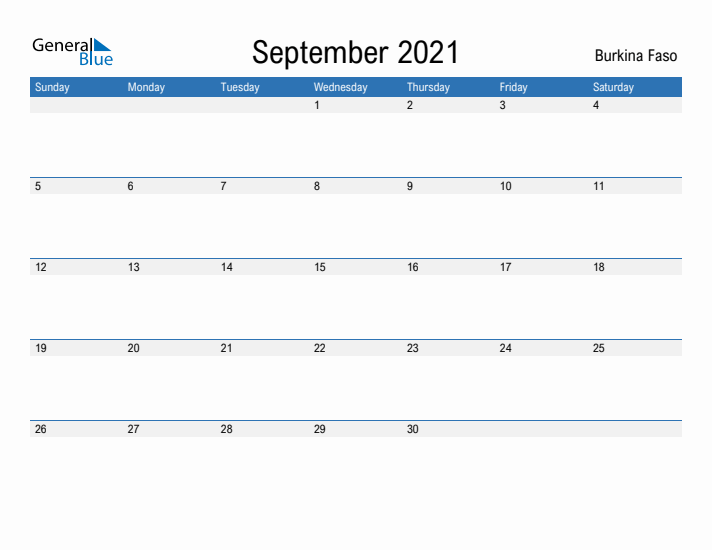 Fillable September 2021 Calendar