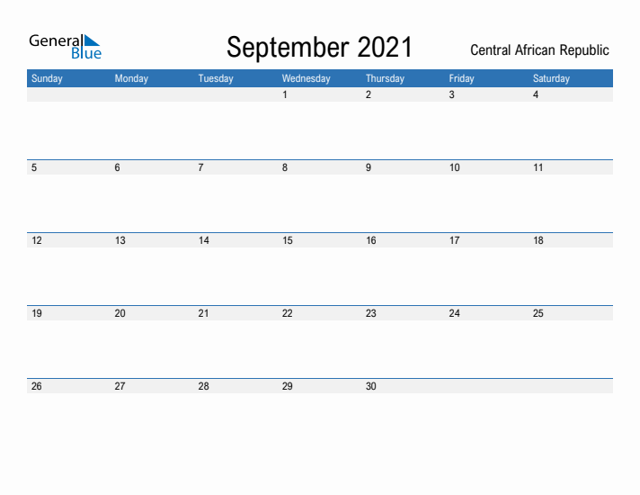 Fillable September 2021 Calendar