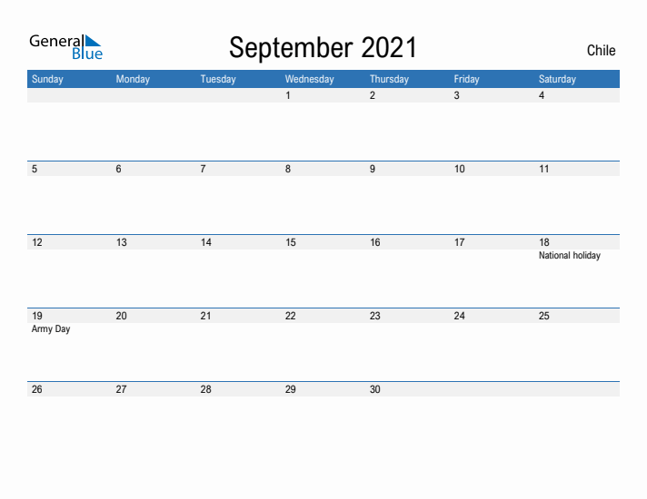 Fillable September 2021 Calendar