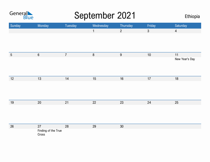 Fillable September 2021 Calendar