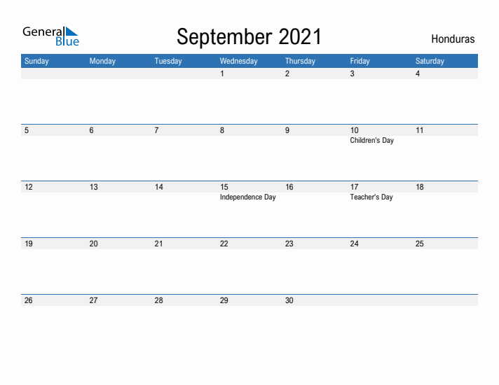 Fillable September 2021 Calendar