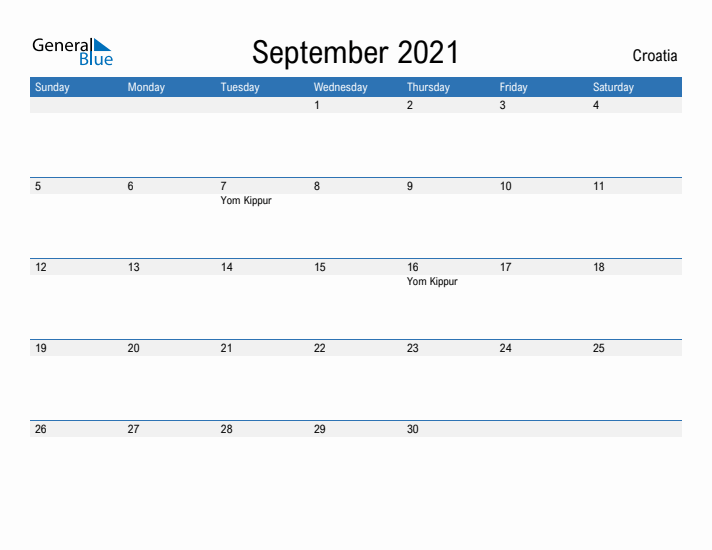 Fillable September 2021 Calendar