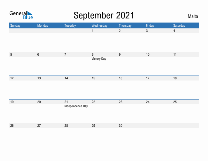 Fillable September 2021 Calendar