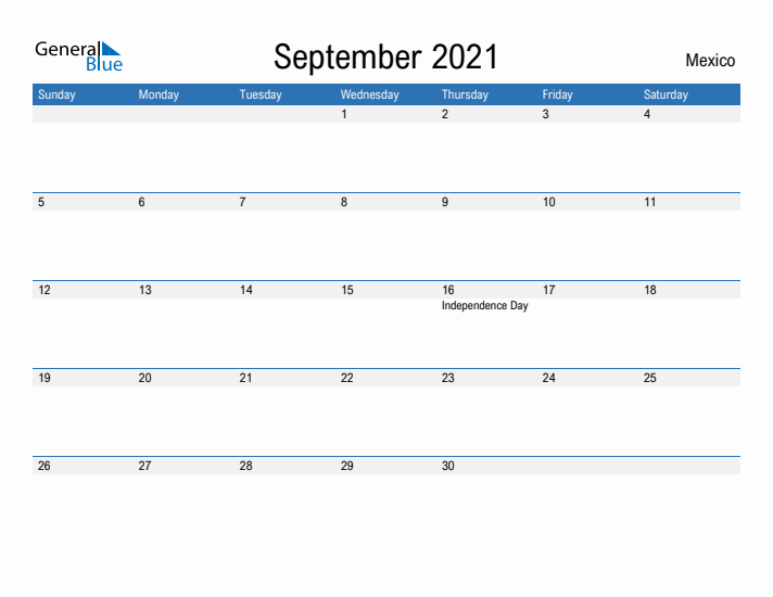 Fillable September 2021 Calendar