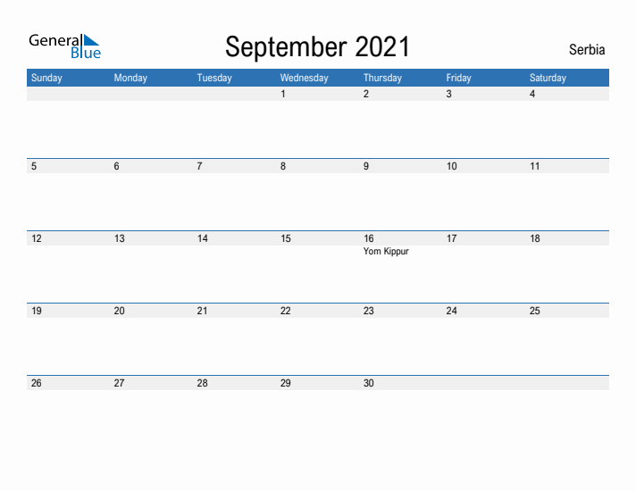 Fillable September 2021 Calendar