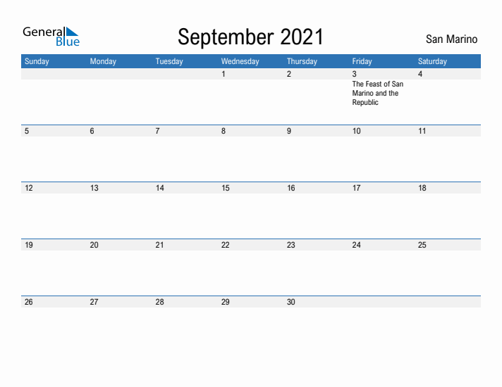 Fillable September 2021 Calendar