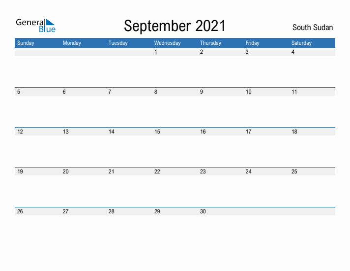 Fillable September 2021 Calendar