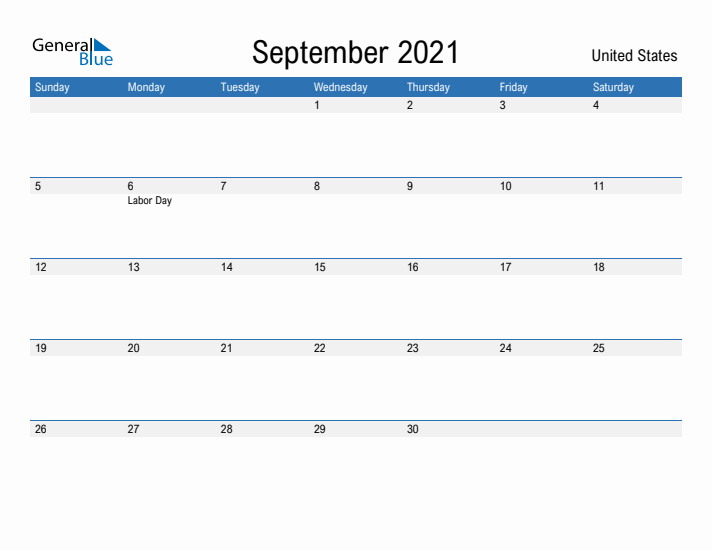 Fillable September 2021 Calendar