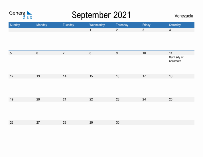 Fillable September 2021 Calendar