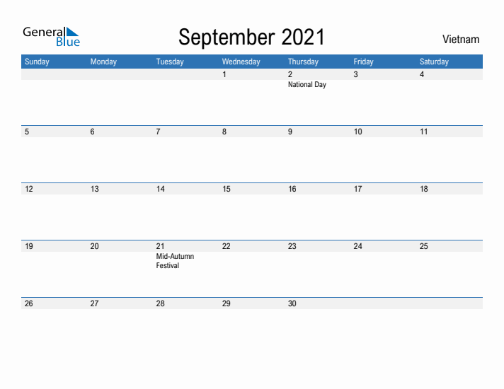 Fillable September 2021 Calendar