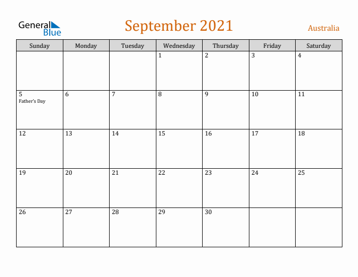 September 2021 Holiday Calendar with Sunday Start