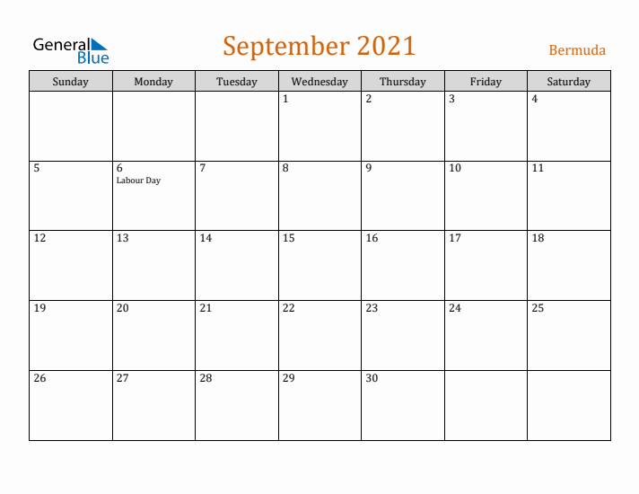 September 2021 Holiday Calendar with Sunday Start