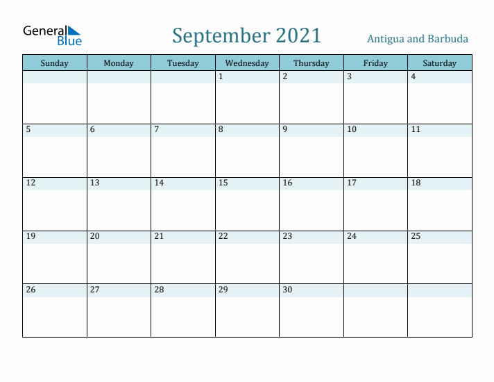 September 2021 Calendar with Holidays