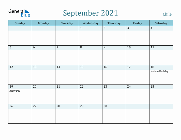 September 2021 Calendar with Holidays