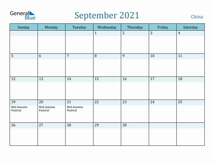 September 2021 Calendar with Holidays