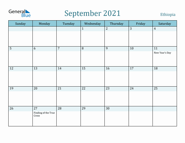 September 2021 Calendar with Holidays