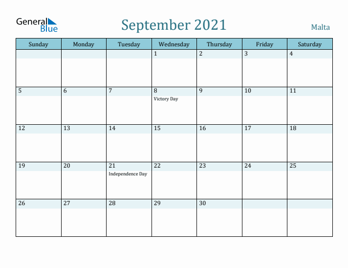 September 2021 Calendar with Holidays