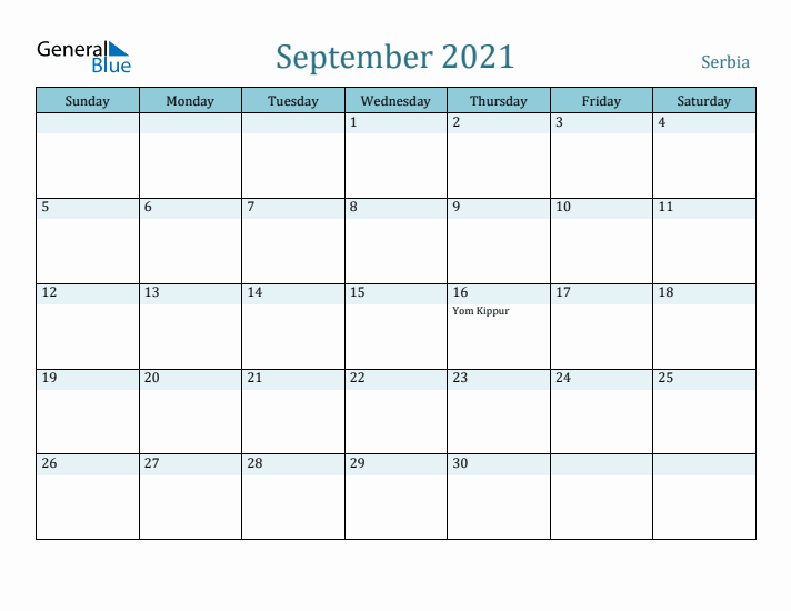 September 2021 Calendar with Holidays