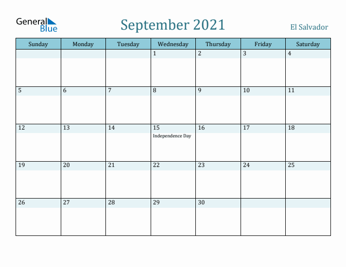 September 2021 Calendar with Holidays