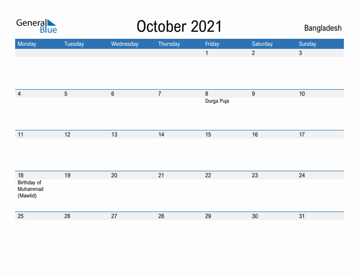 Fillable October 2021 Calendar