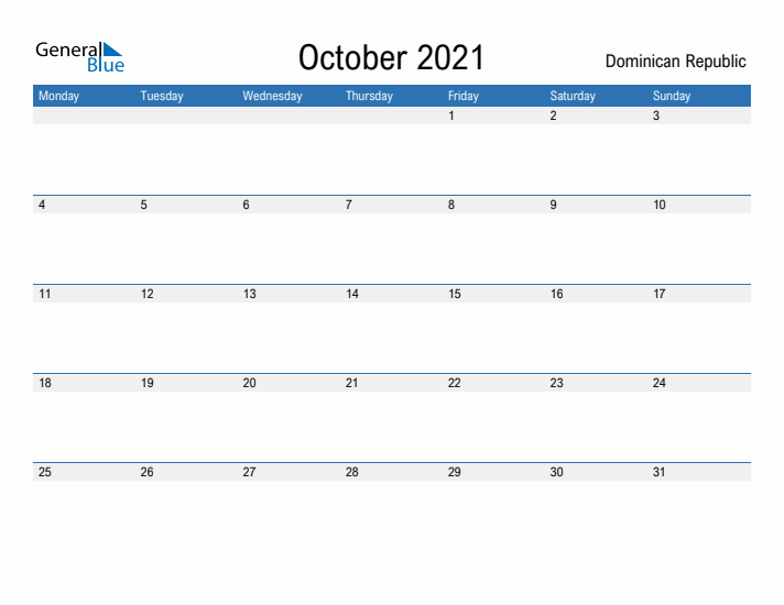 Fillable October 2021 Calendar