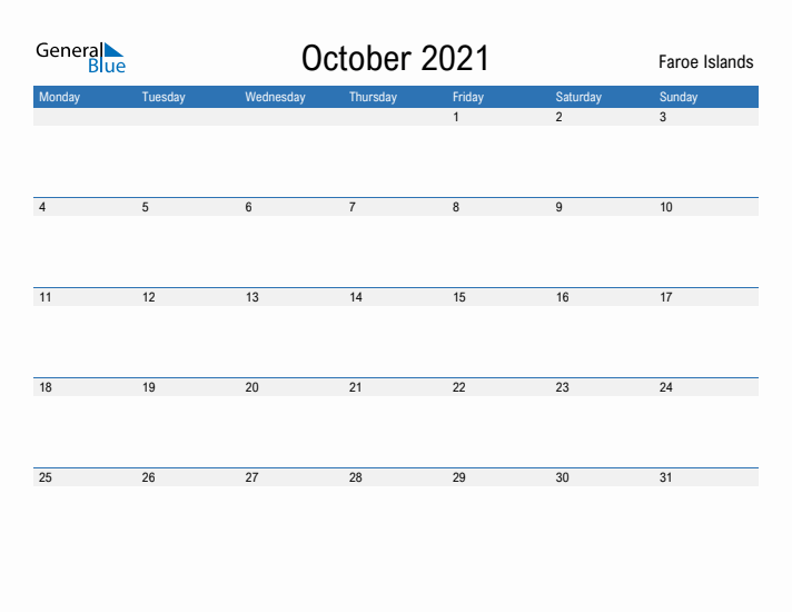 Fillable October 2021 Calendar