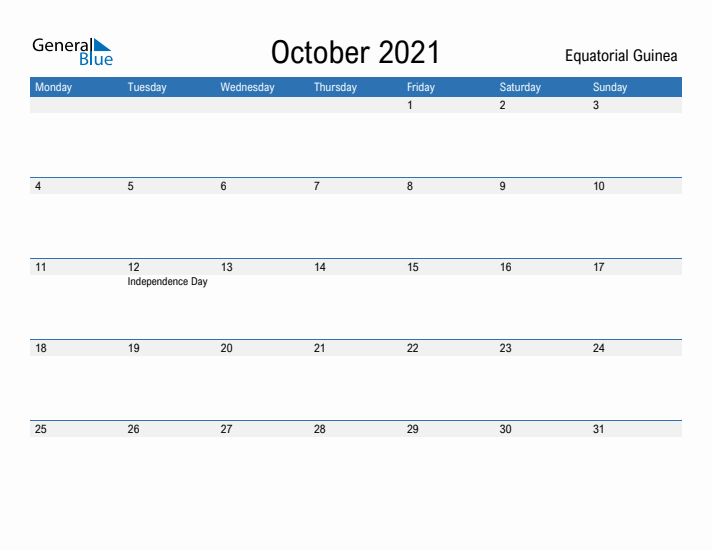 Fillable October 2021 Calendar