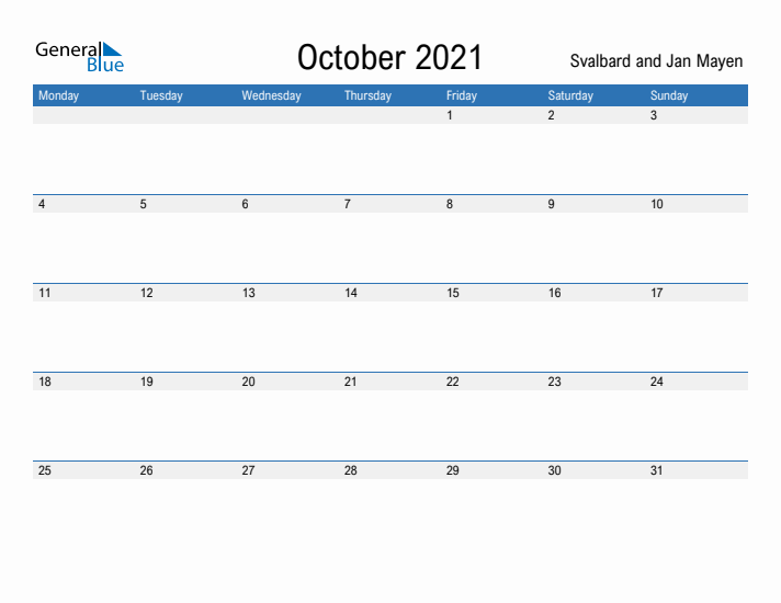 Fillable October 2021 Calendar