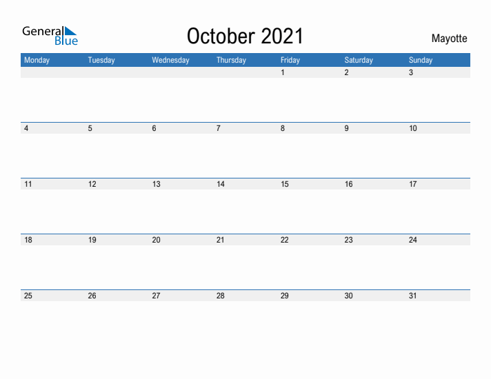 Fillable October 2021 Calendar