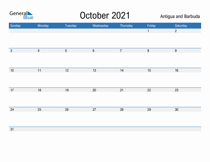 Fillable October 2021 Calendar