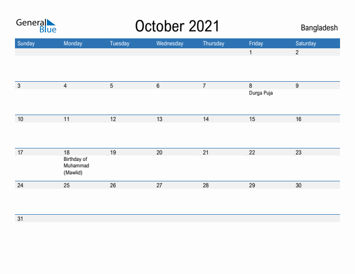 Fillable October 2021 Calendar