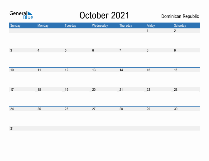 Fillable October 2021 Calendar