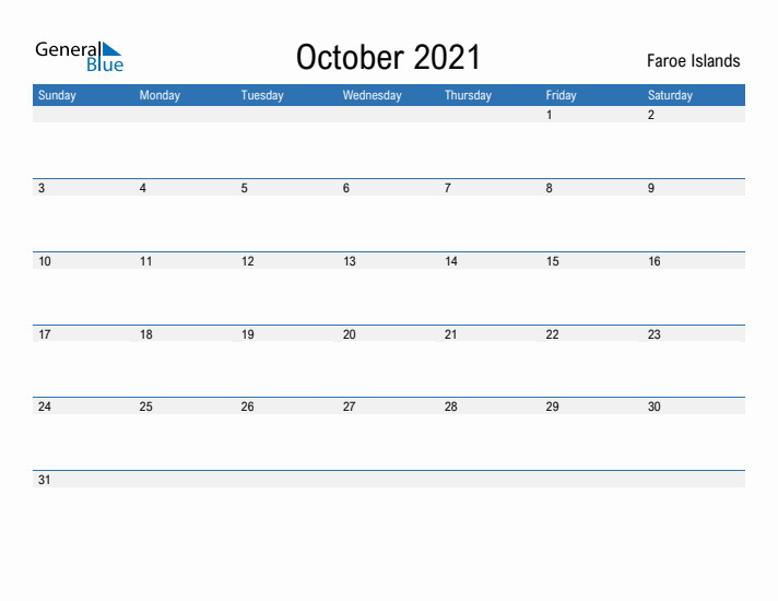 Fillable October 2021 Calendar