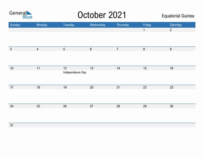 Fillable October 2021 Calendar