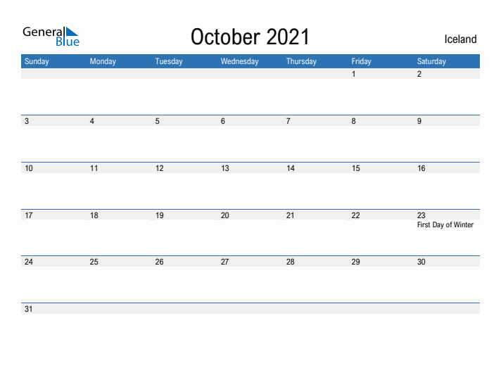 Fillable October 2021 Calendar