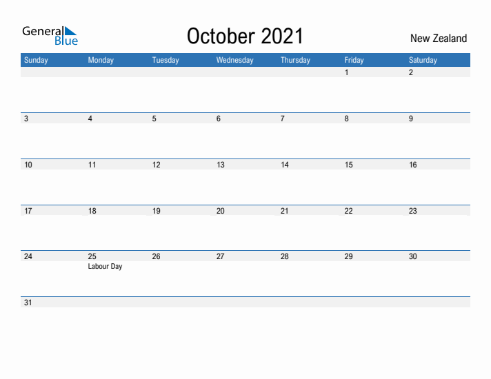 Fillable October 2021 Calendar