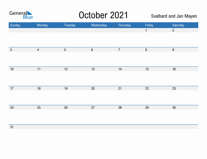 Fillable October 2021 Calendar