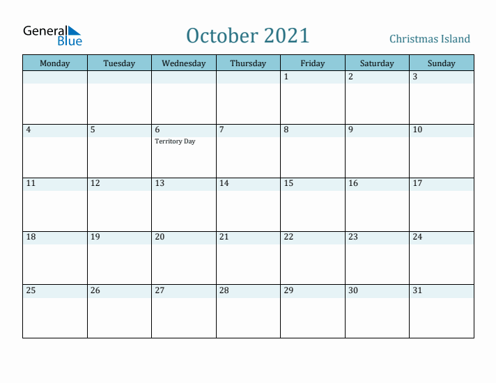 October 2021 Calendar with Holidays