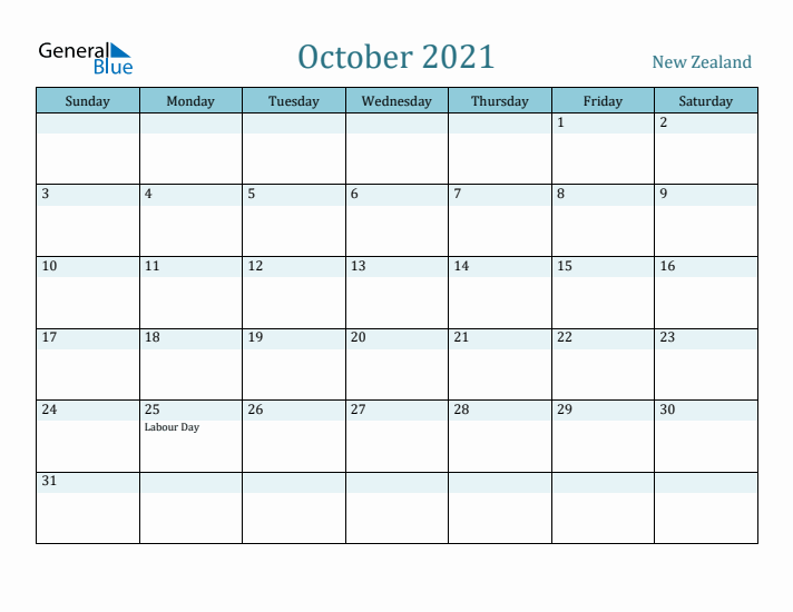 October 2021 Calendar with Holidays