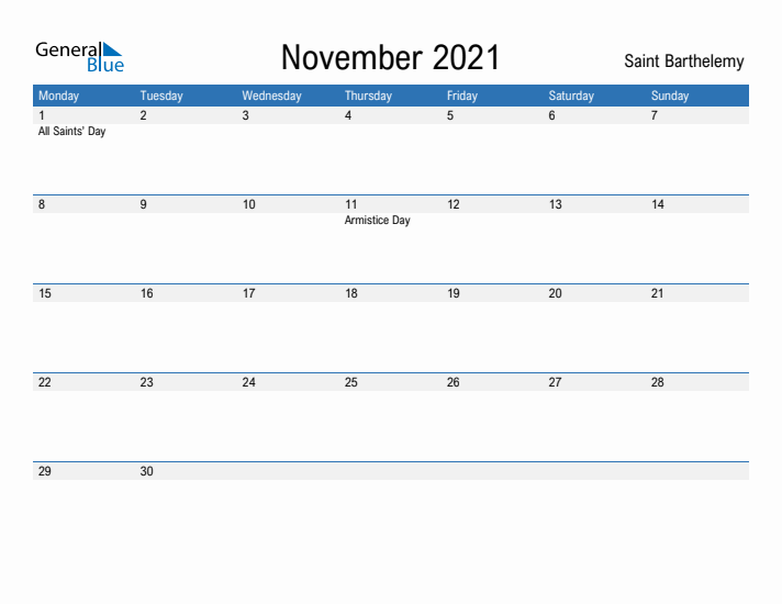 Fillable November 2021 Calendar