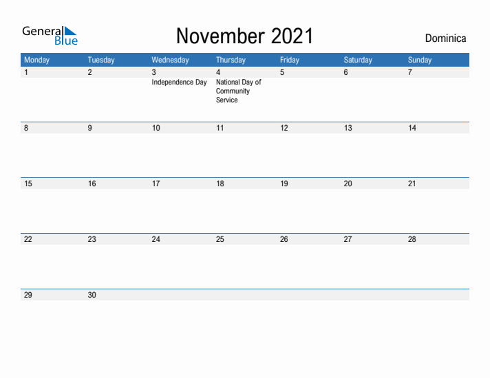 Fillable November 2021 Calendar