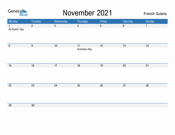 Fillable November 2021 Calendar