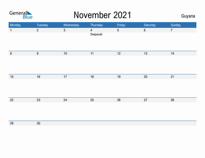 Fillable November 2021 Calendar