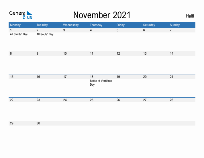 Fillable November 2021 Calendar