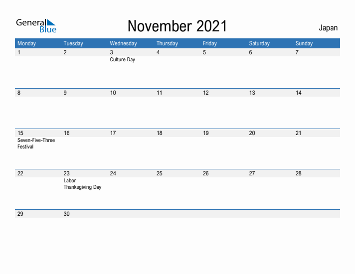 Fillable November 2021 Calendar